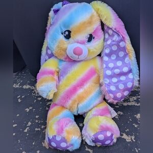 Build-a-Bear Patel Rainbow Bunny Plush With Bow